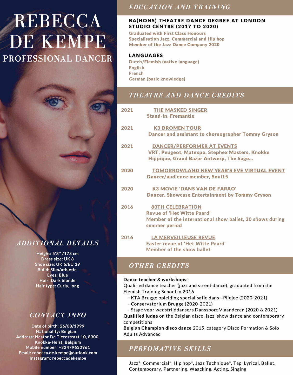CV Rebecca De Kempe
